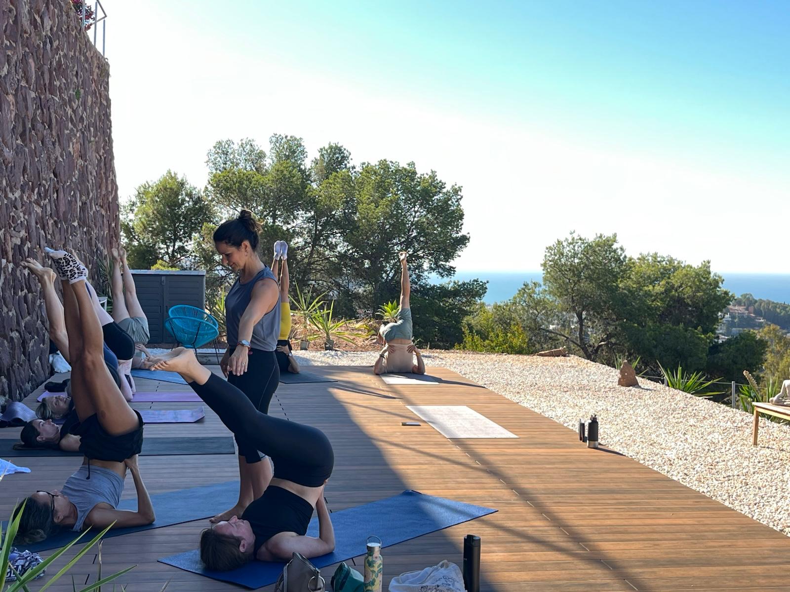 Hatha yoga outdoor session
